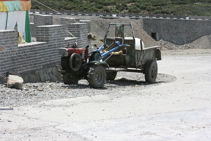 this was once a tractor, but is now used as a main means of transportation