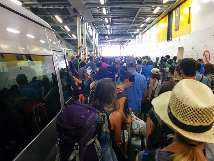 getting off of the ferry