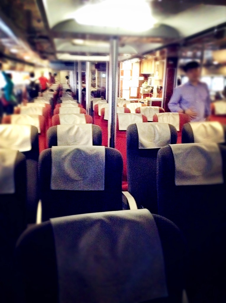 Inside of the ferry go between Hong Kong and Macau